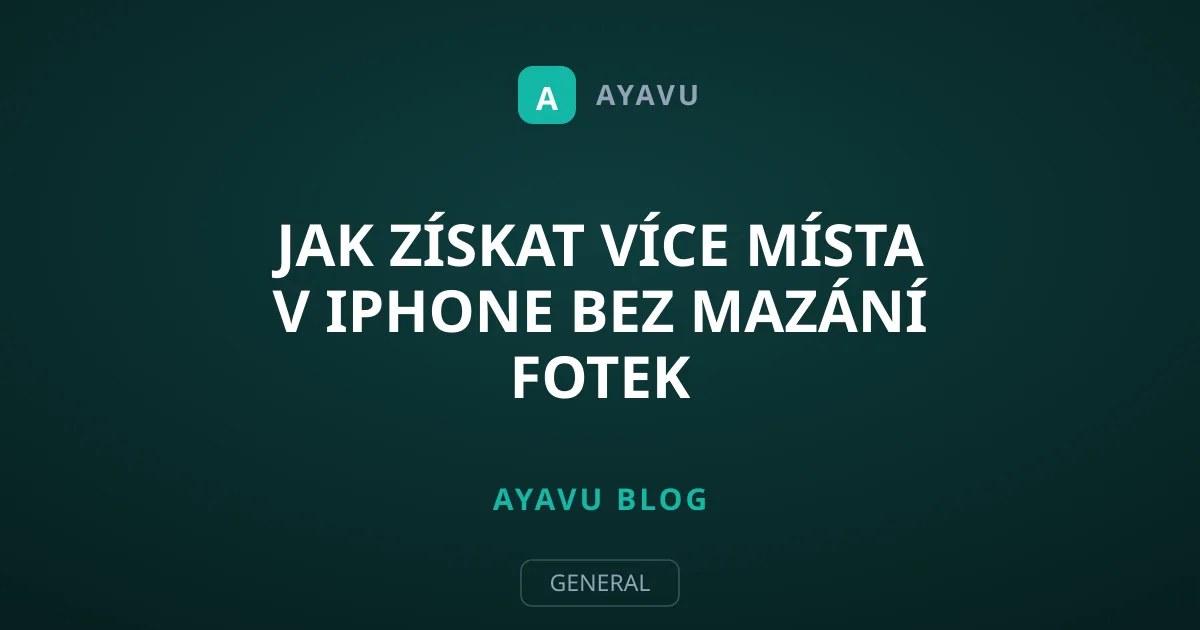 Jak získat více místa v iPhone bez mazání fotek